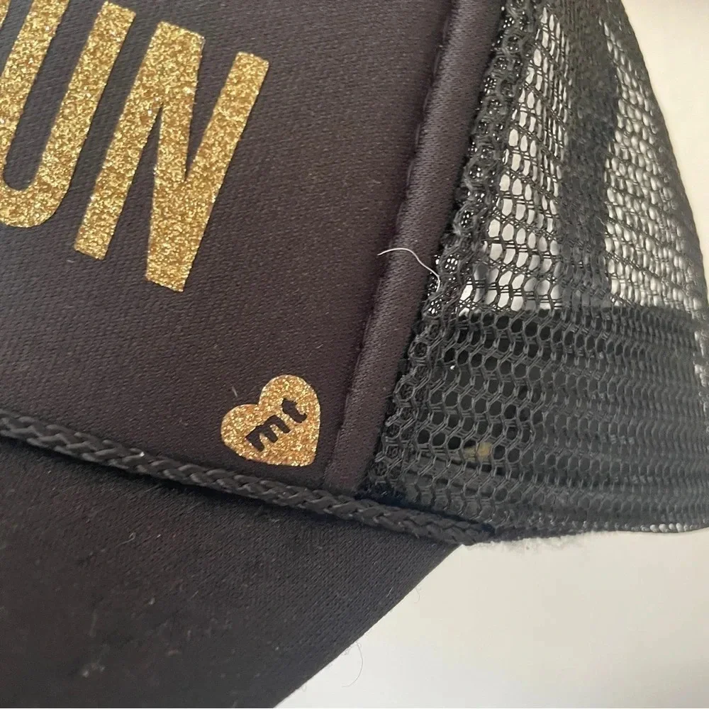 Mother trucker home run hat black gold